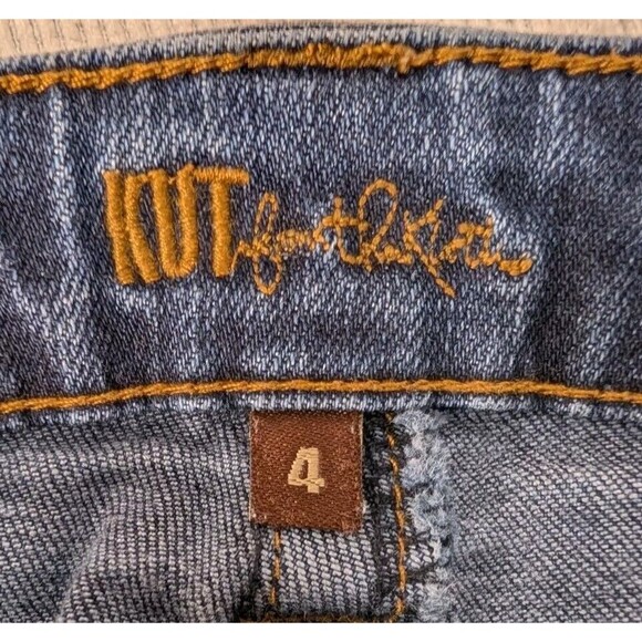 KUT from the Kloth Luxury Denim Jeans Women 4 Straight Leg Embroidered Pants - Picture 9 of 15
